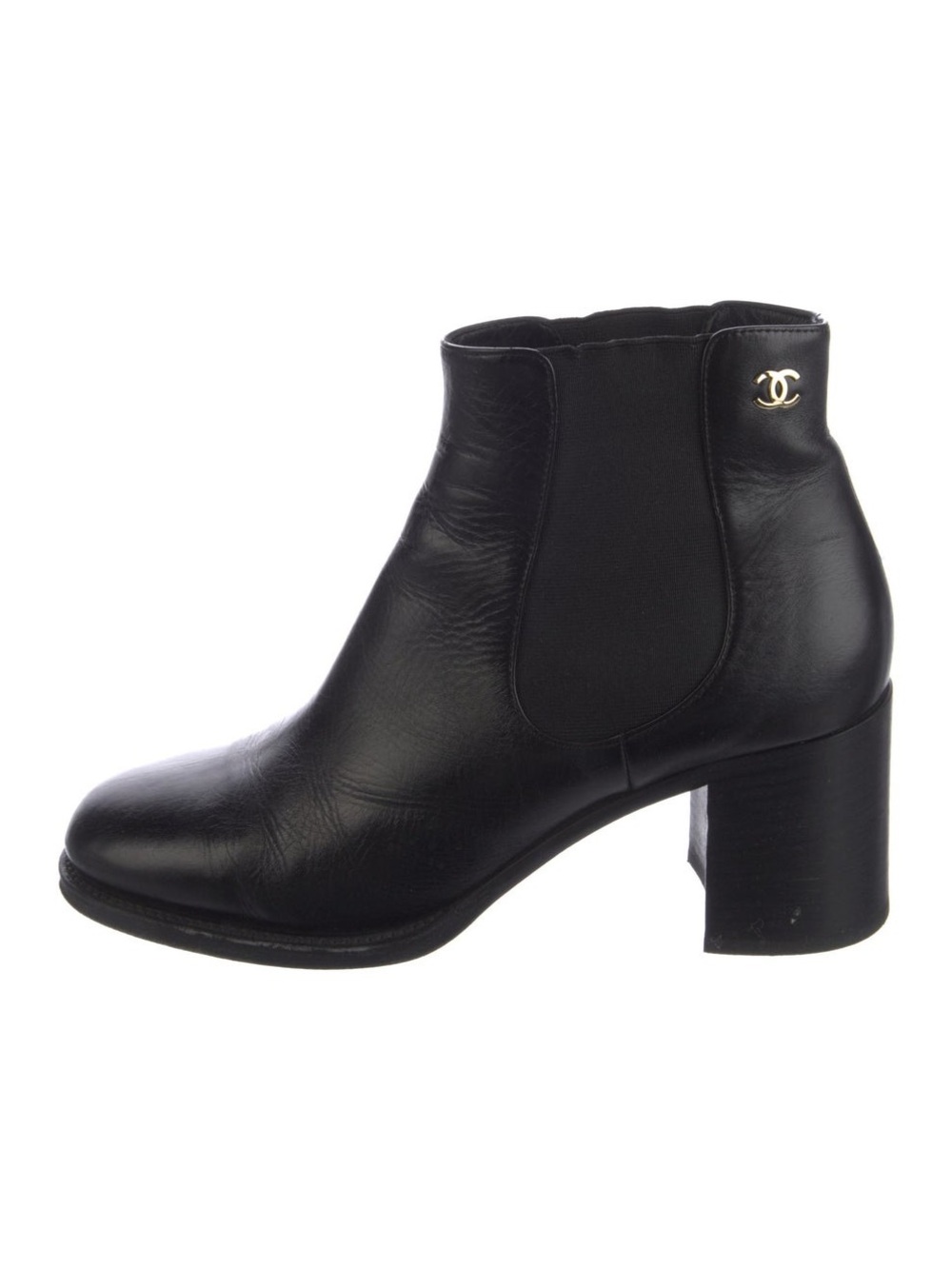 Chanel leather ankle boots